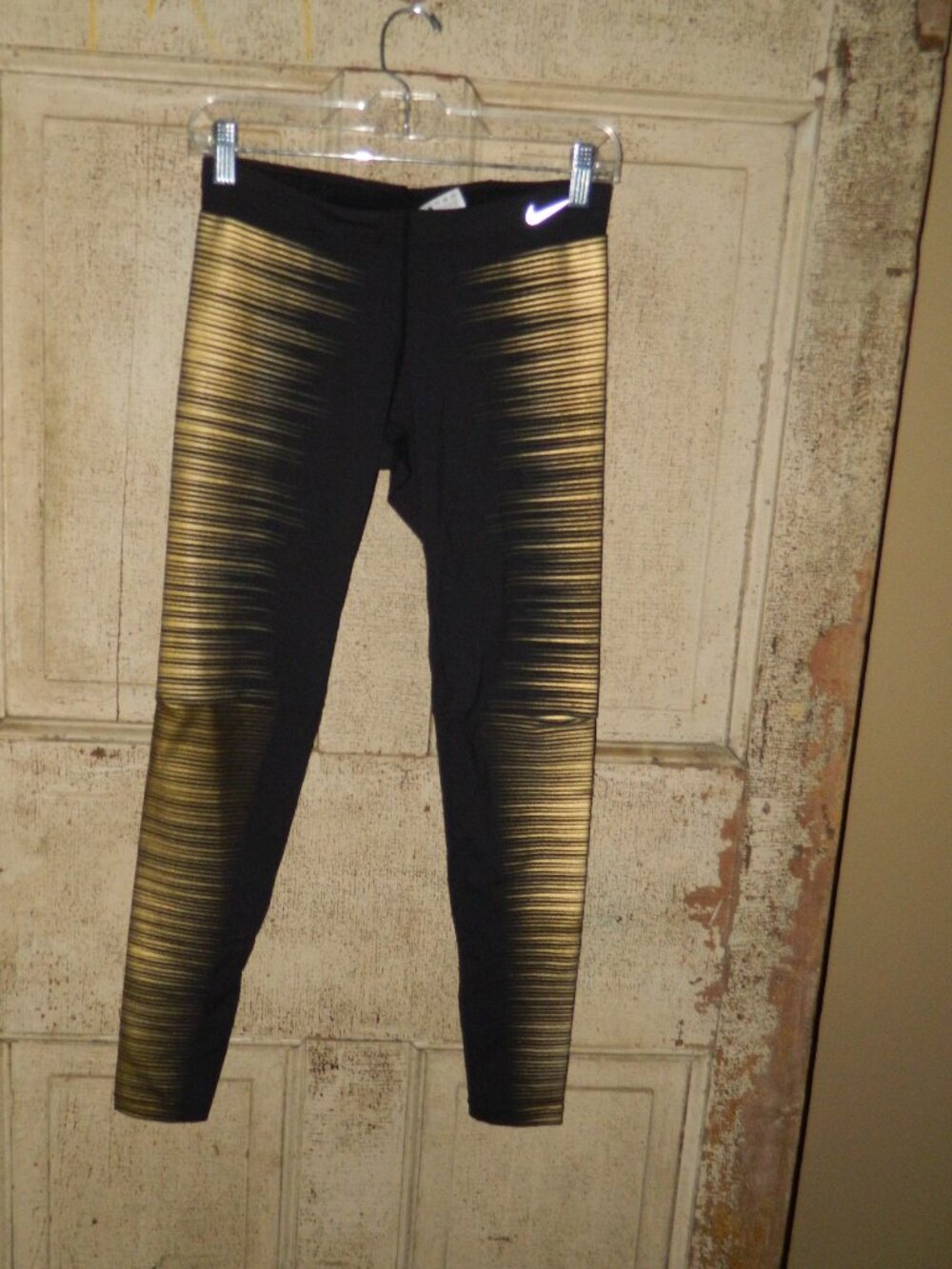 Nike Flash Gold Reflective Running Pants Sz S (G-30)